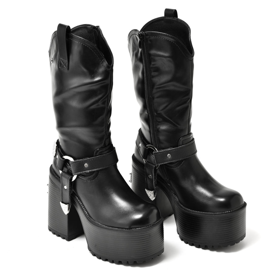 STOMPER BOTA MUJER NEGRA