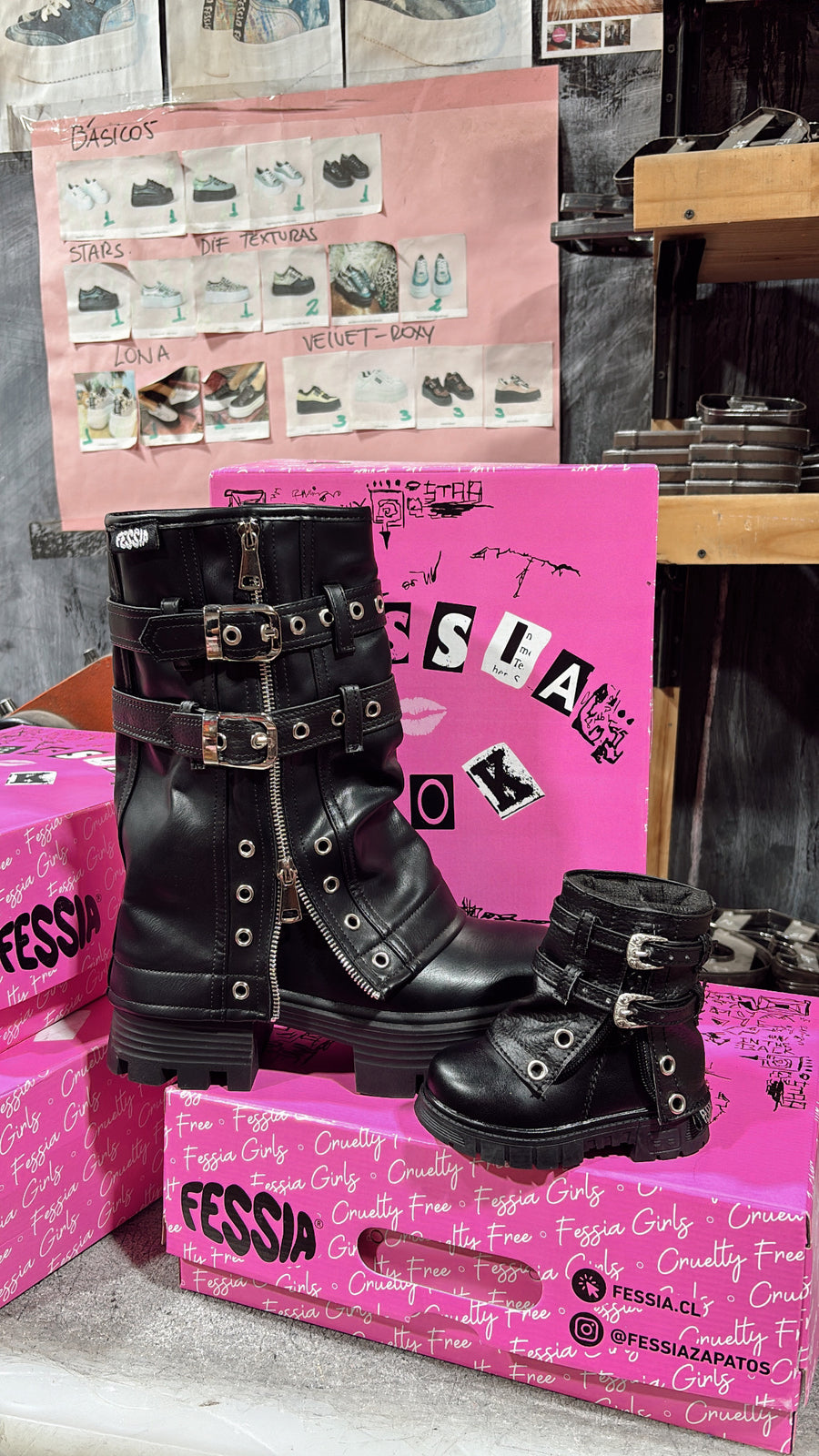 BABY ROCK BOOTS BLACK