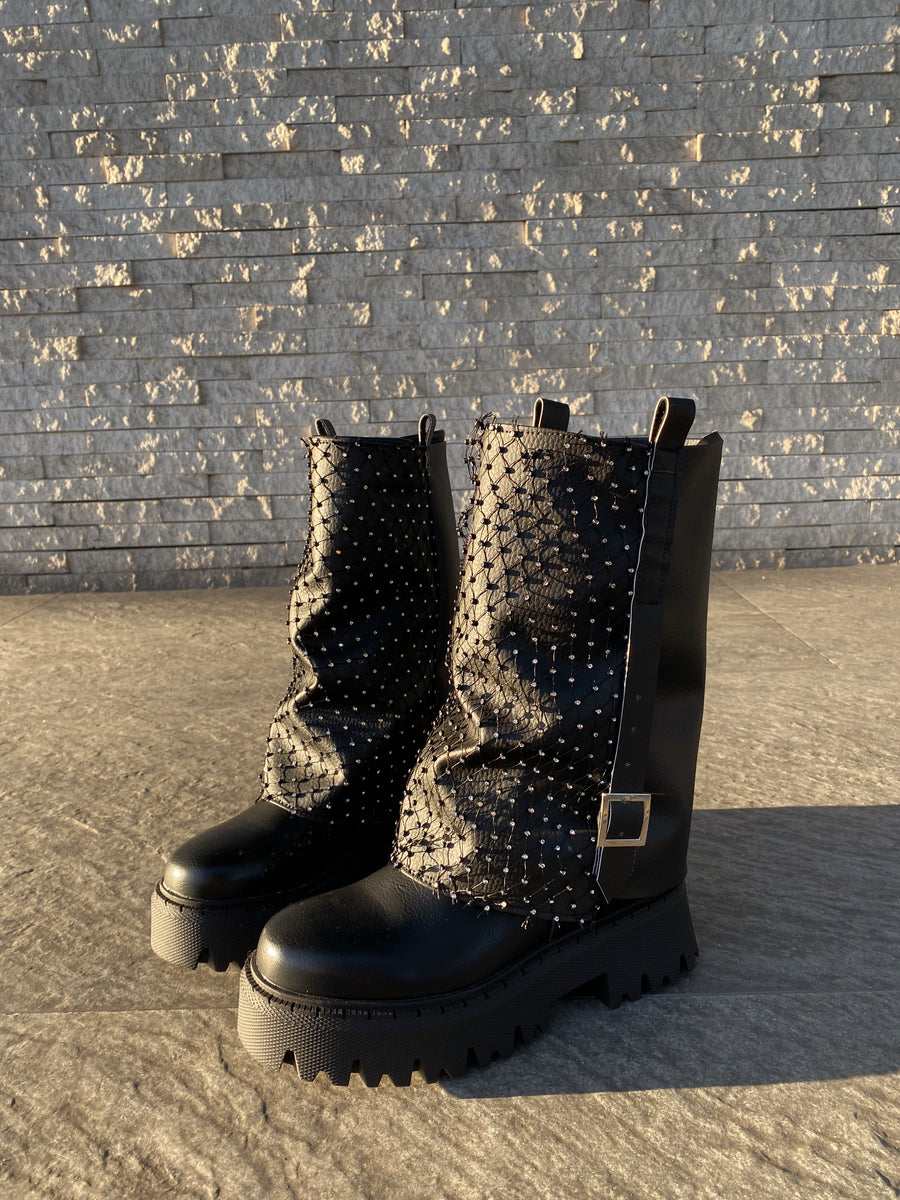 PARTY BOOTS GLAM BLACK